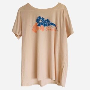 Retro 80’s HANG TEN Hawaiian Women Tee Shirt XL